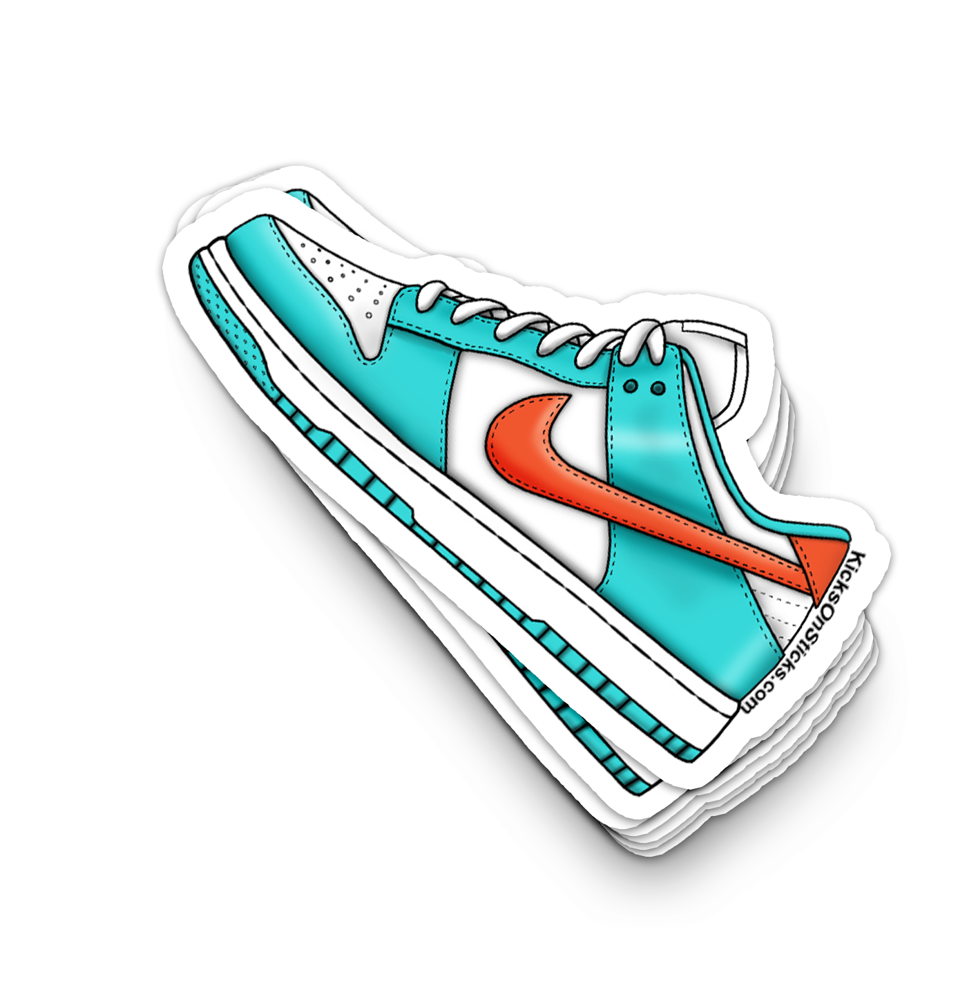 Dunk Low "Miami Dolphins" Sneaker Sticker