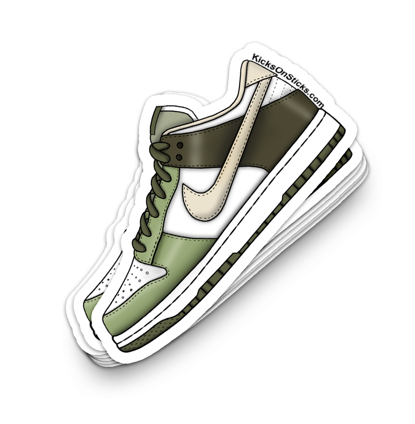 Dunk Low "Oil Green" Sneaker Sticker