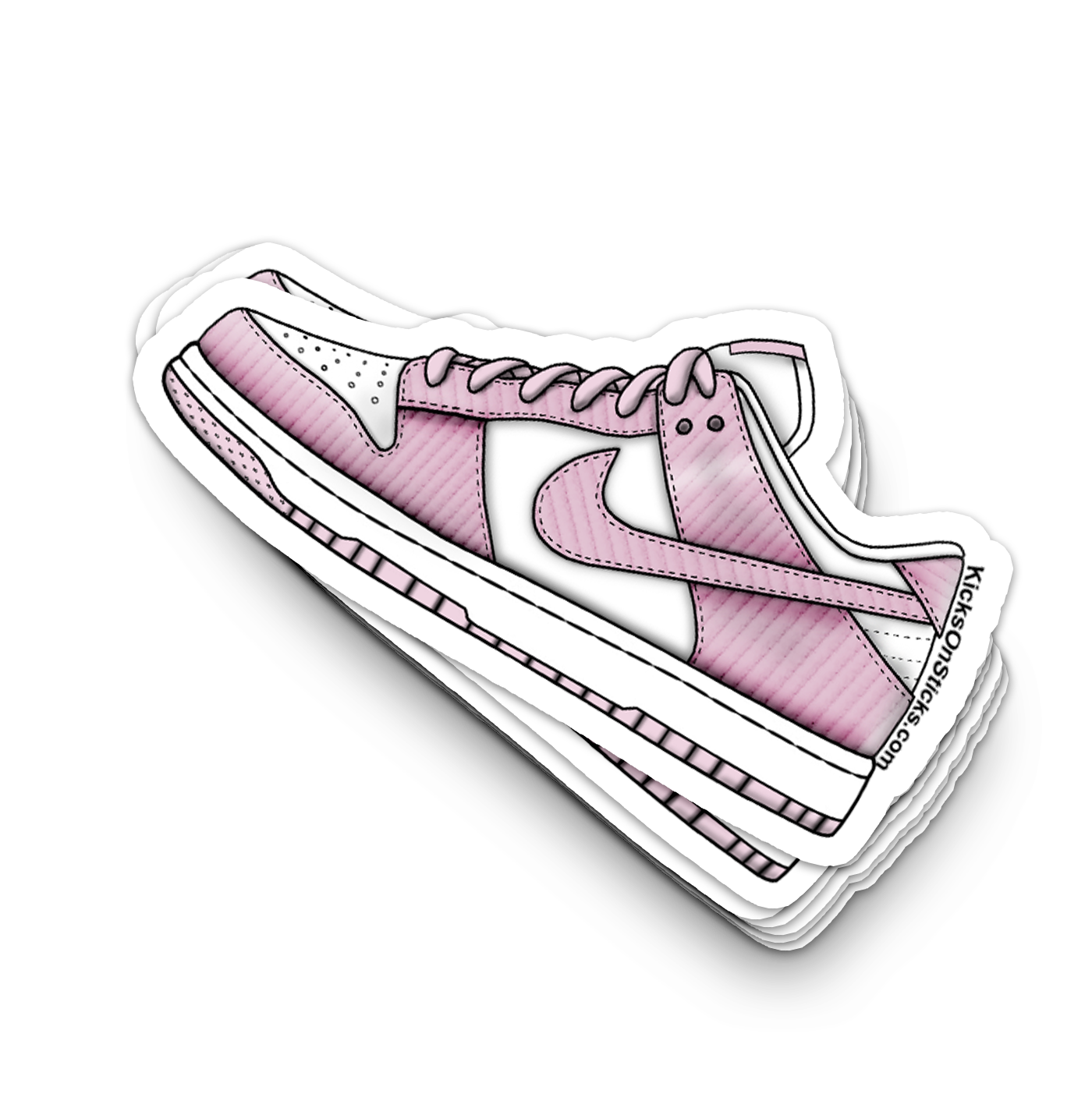 Dunk Low "Pink Corduroy" Sneaker Sticker