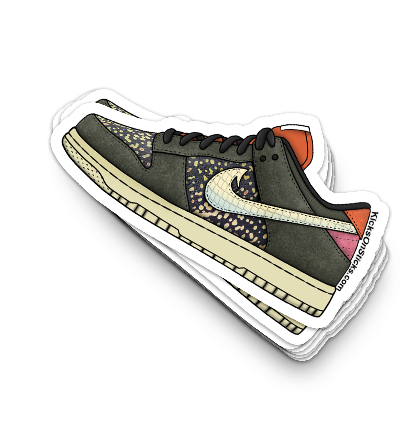 Dunk Low "Trout Rainbow" Sneaker Sticker