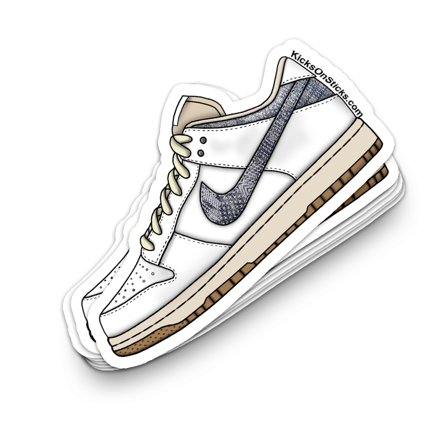 Dunk Low "Washed Denim" Sneaker Sticker