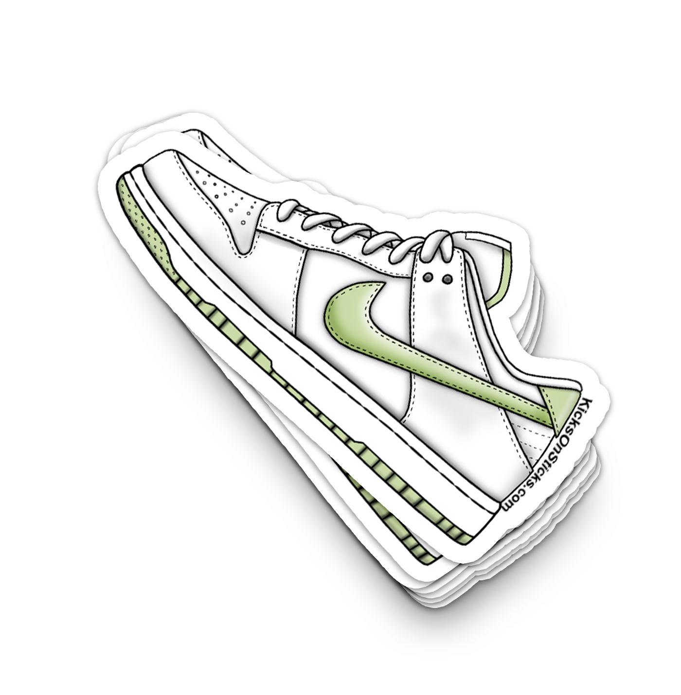 Dunk Low "White Honeydew" Sneaker Sticker