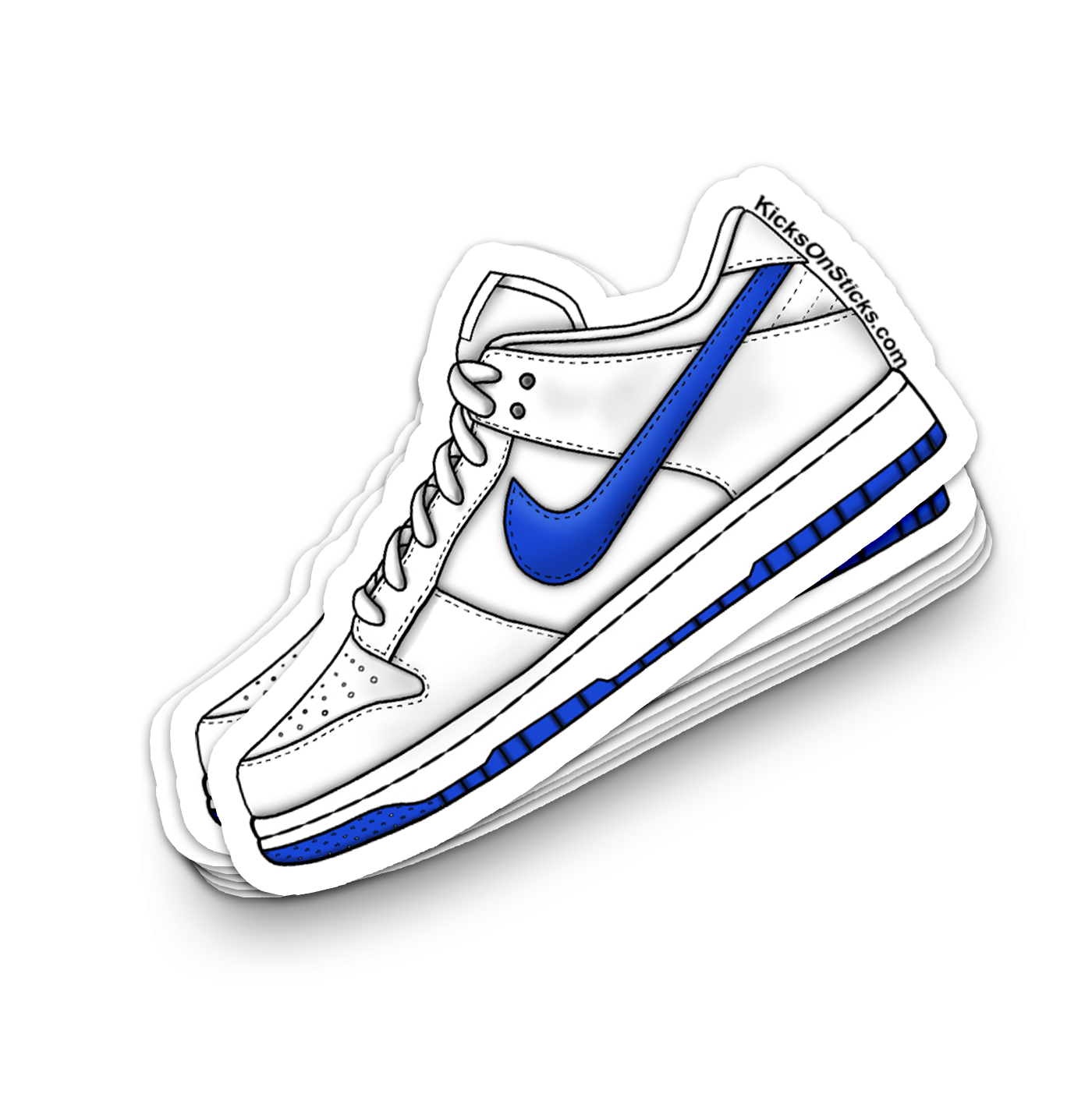 Dunk Low "White Hyper Royal" Sneaker Sticker