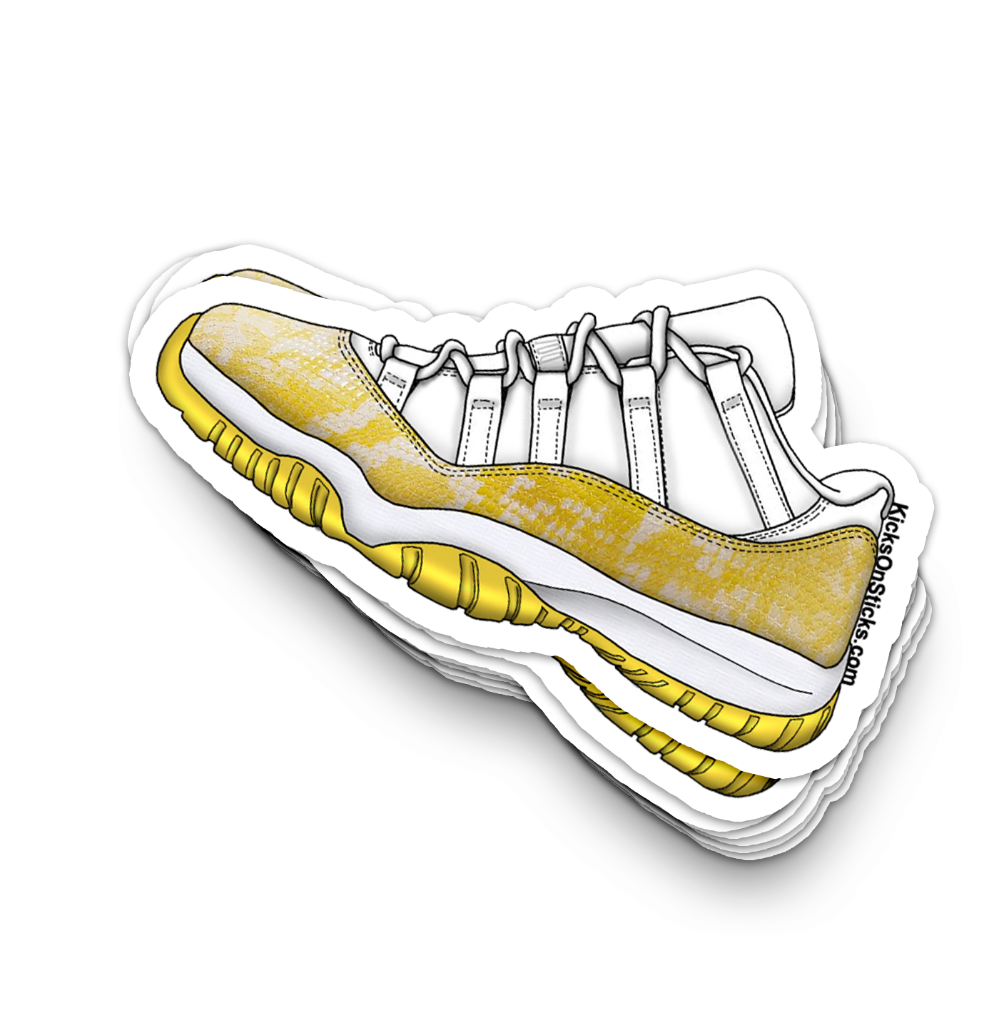 Jordan 11 Low "Yellow Snakeskin" Sneaker Sticker