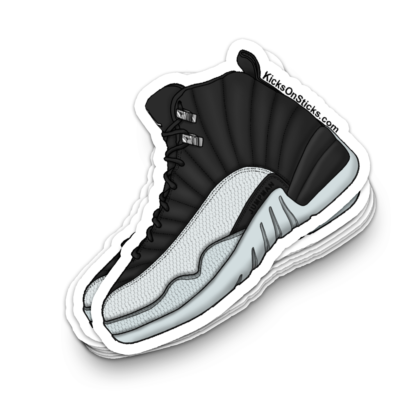 Jordan 12 "Black Wolf Grey" Sneaker Sticker