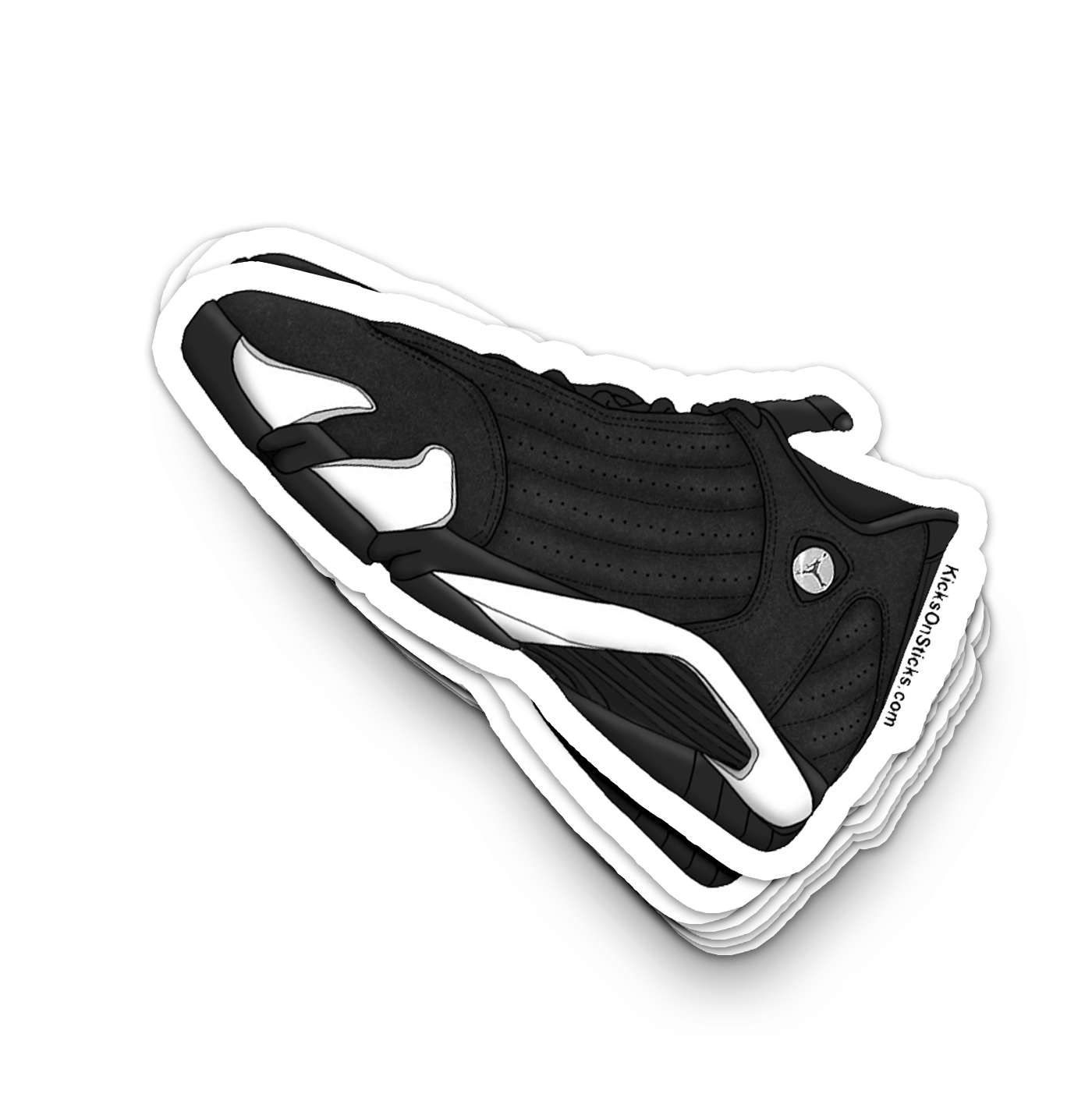 Jordan 14 "Black White" Sneaker Sticker