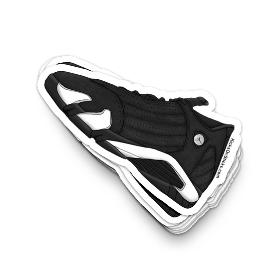 Jordan 14 "Black White" Sneaker Sticker