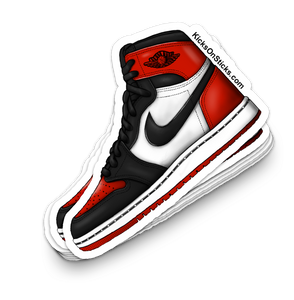 Jordan 1 "Bred Toe" Sneaker Sticker