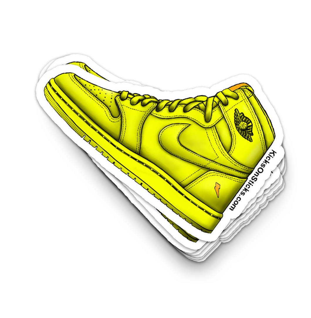 Jordan 1 Gatorade Yellow Sneaker Sticker