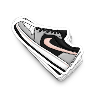 Jordan 1 Low "Black Bleached Coral Grey Fog" Sneaker Sticker