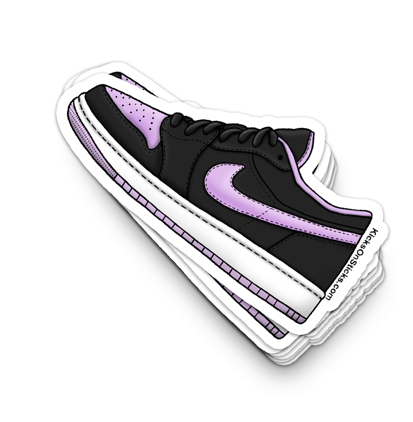 Jordan 1 Low "Black Lilac" Sneaker Sticker