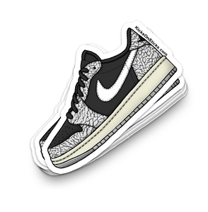 Jordan 1 Low "Cement" Sneaker Sticker