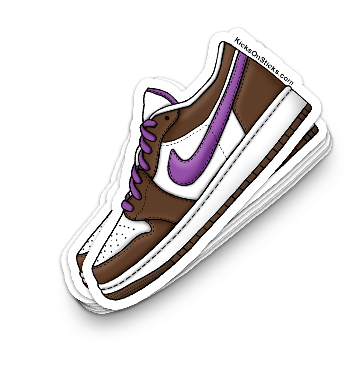 Jordan 1 Low "Chocolate Brown Violet" Sneaker Sticker