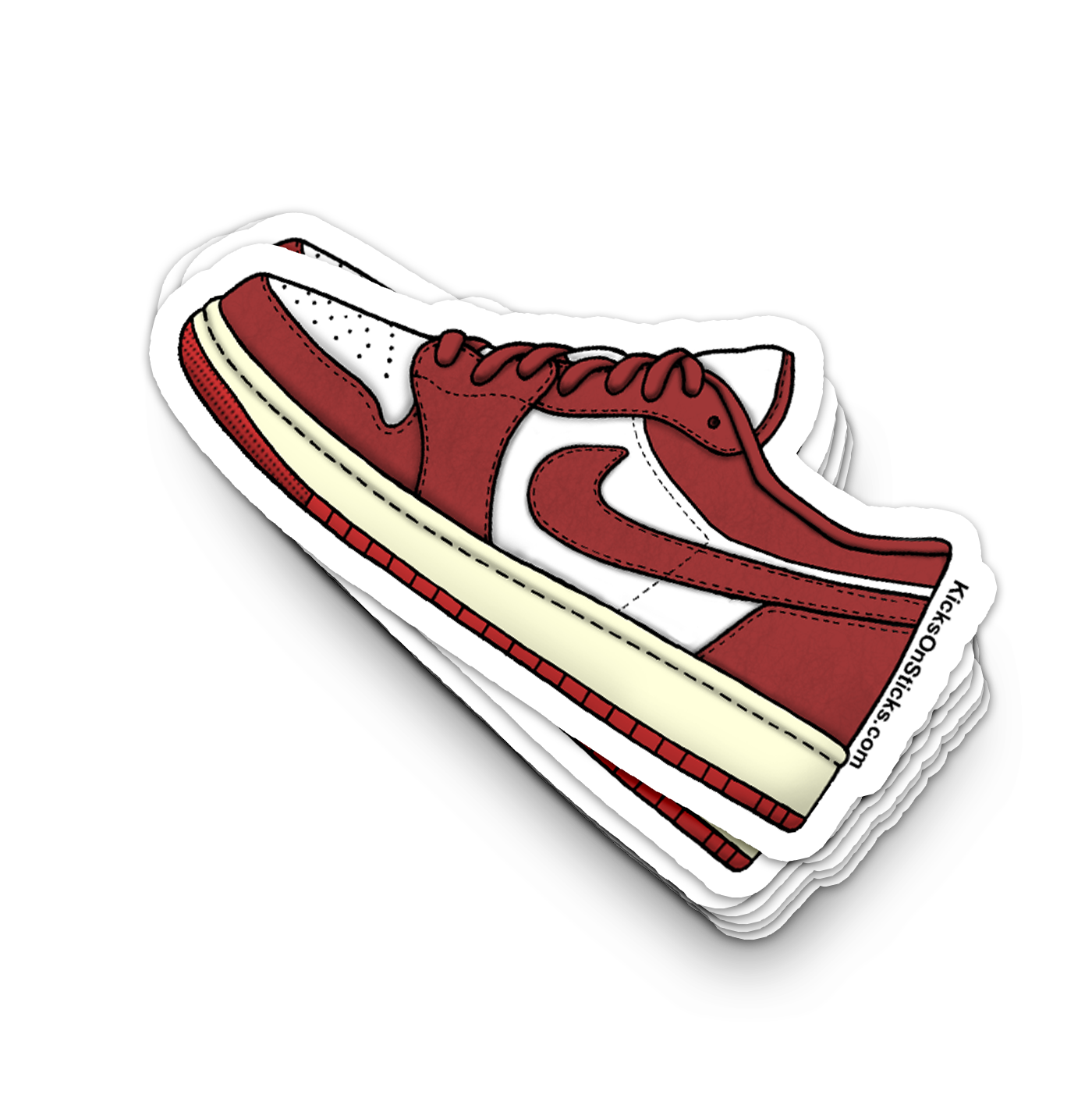 Jordan 1 Low "Dune Red" Sneaker Sticker