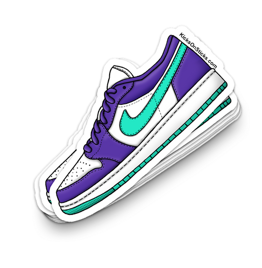 Jordan 1 Low "Hornets Psychic Purple" Sneaker Sticker