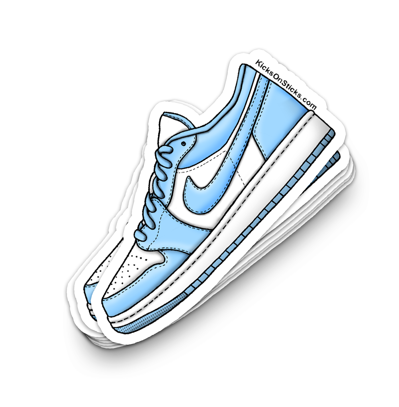 Jordan 1 Low "Ice Blue" Sneaker Sticker