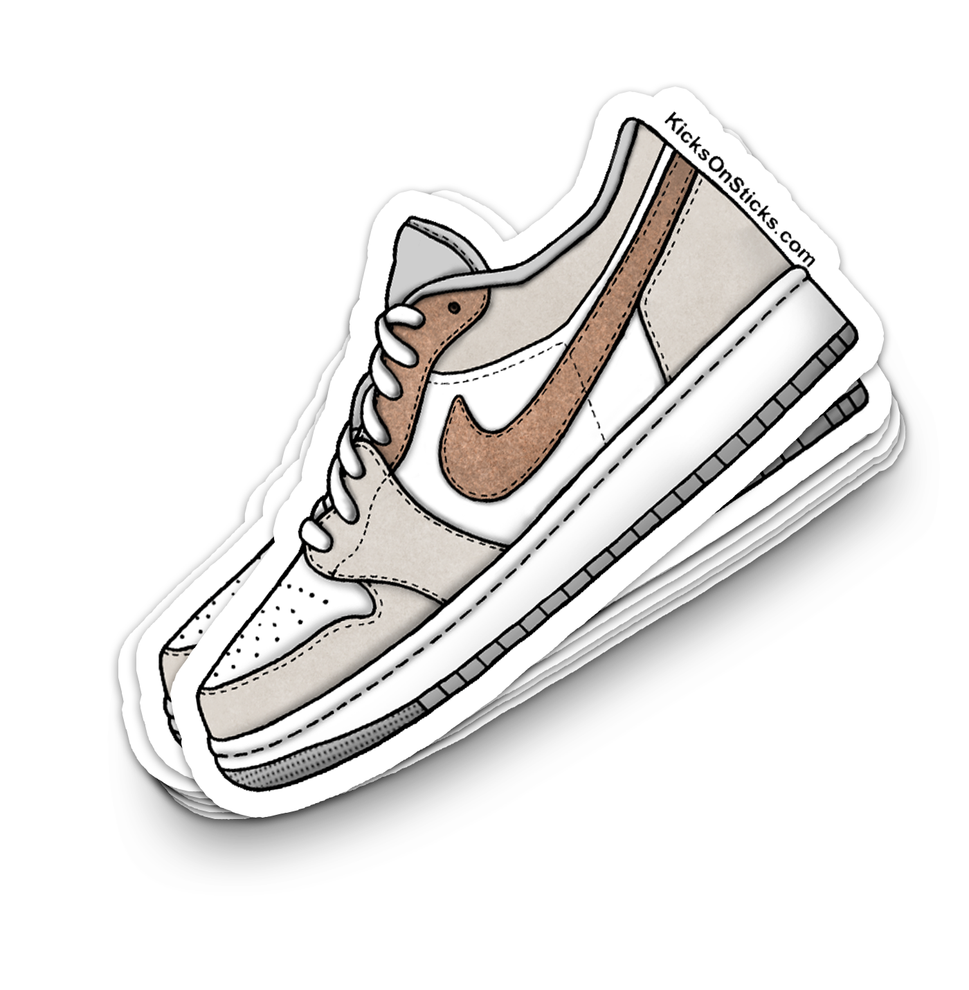 Jordan 1 Low "Legend Light Brown Archaeo Brown" Sneaker Sticker