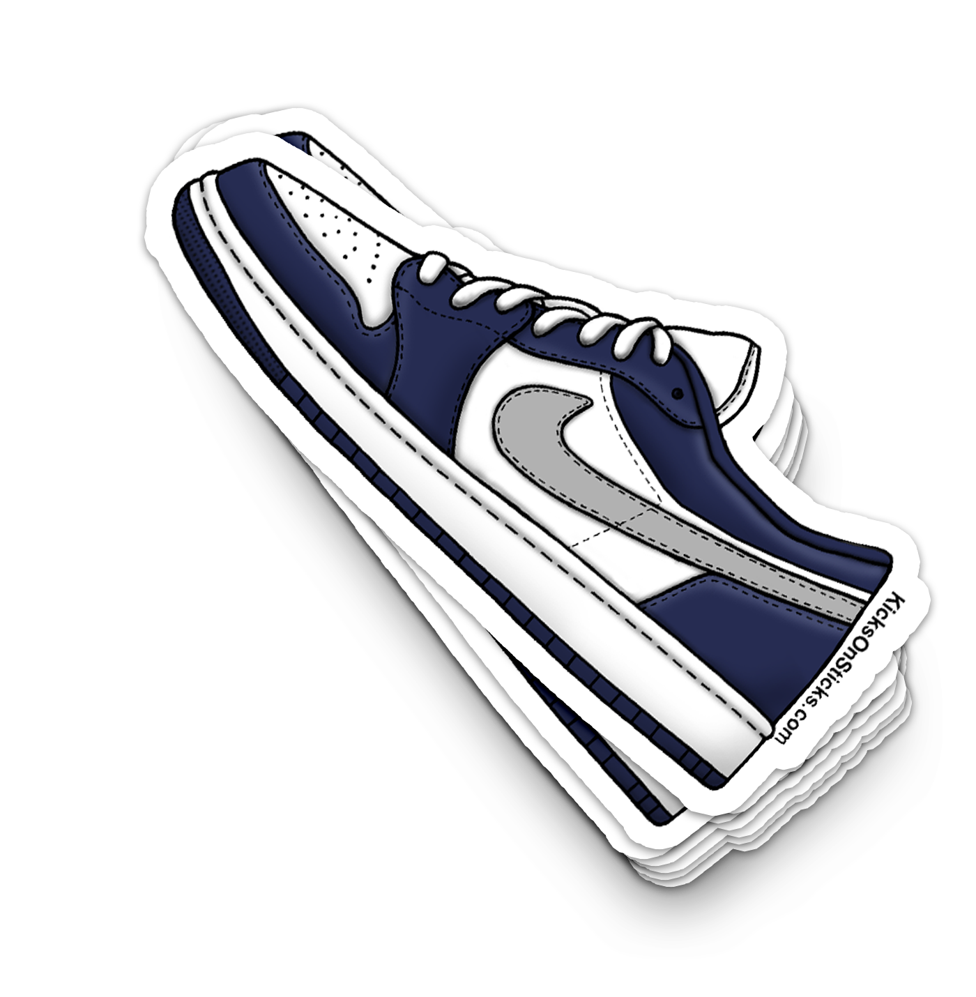 Jordan 1 Low "Midnight Navy Wolf Grey" Sneaker Sticker