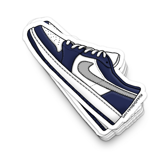 Jordan 1 Low "Midnight Navy Wolf Grey" Sneaker Sticker