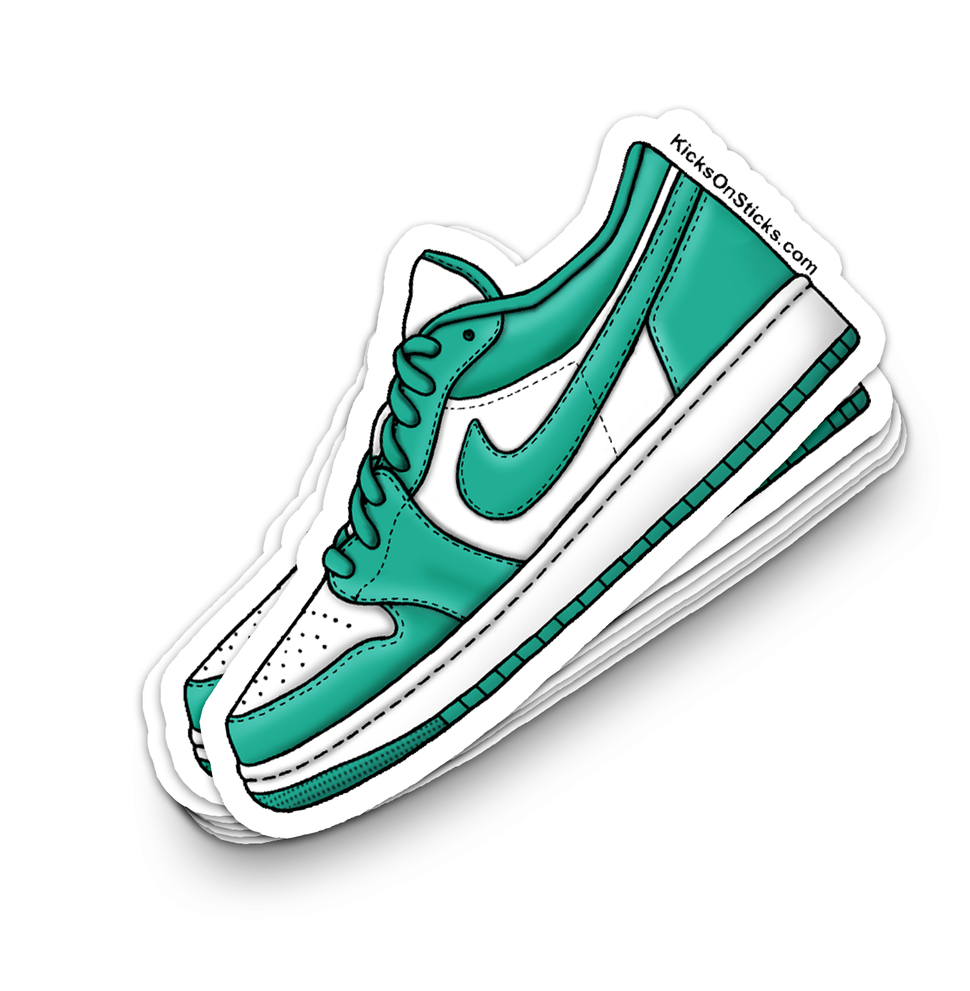 Jordan 1 Low "New Emerald" Sneaker Sticker