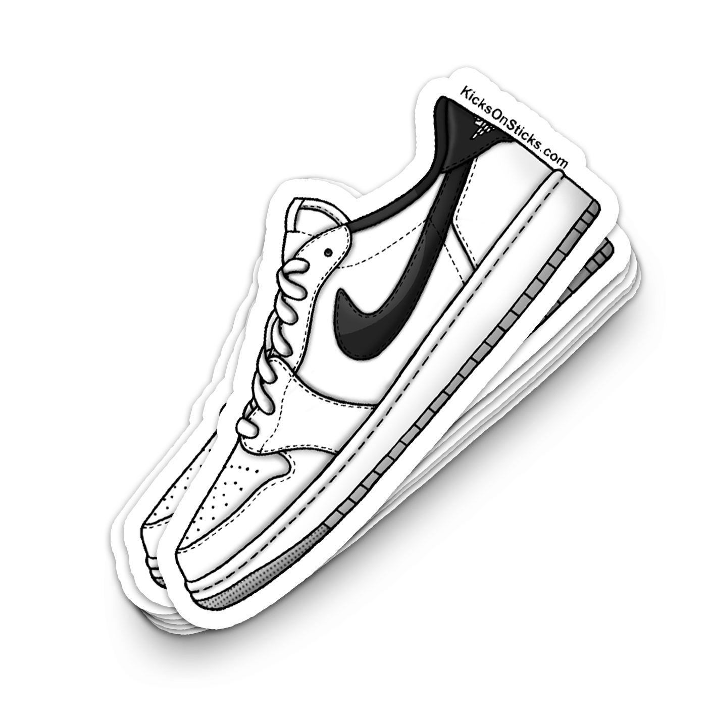 Jordan 1 Low "OG Metallic Black" Sneaker Sticker