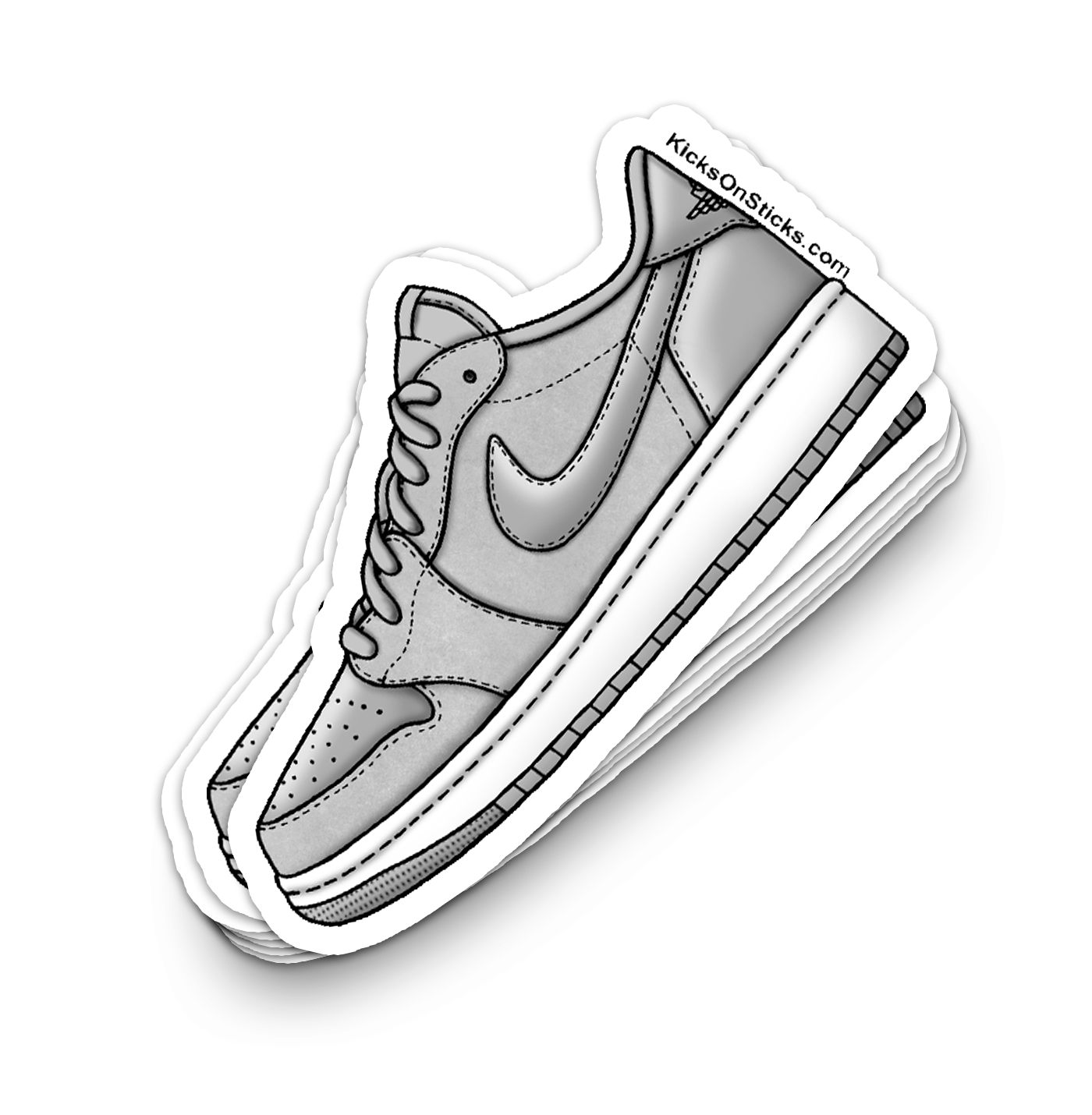 Jordan 1 Low "OG Metallic Silver" Sneaker Sticker