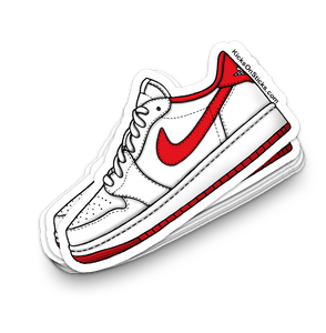 Jordan 1 Low "OG White Red" Sneaker Sticker