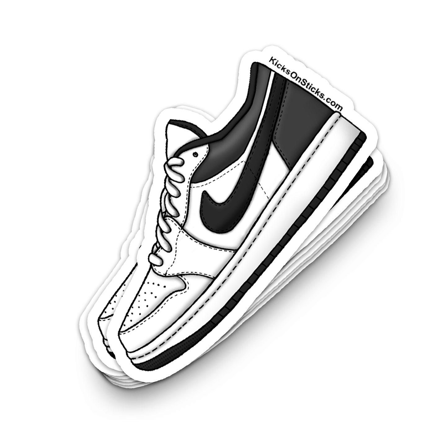 Jordan 1 Low "Reverse Panda" Sneaker Sticker