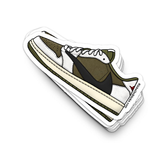 Jordan 1 Low "Travis Scott Reverse Olive" Sneaker Sticker