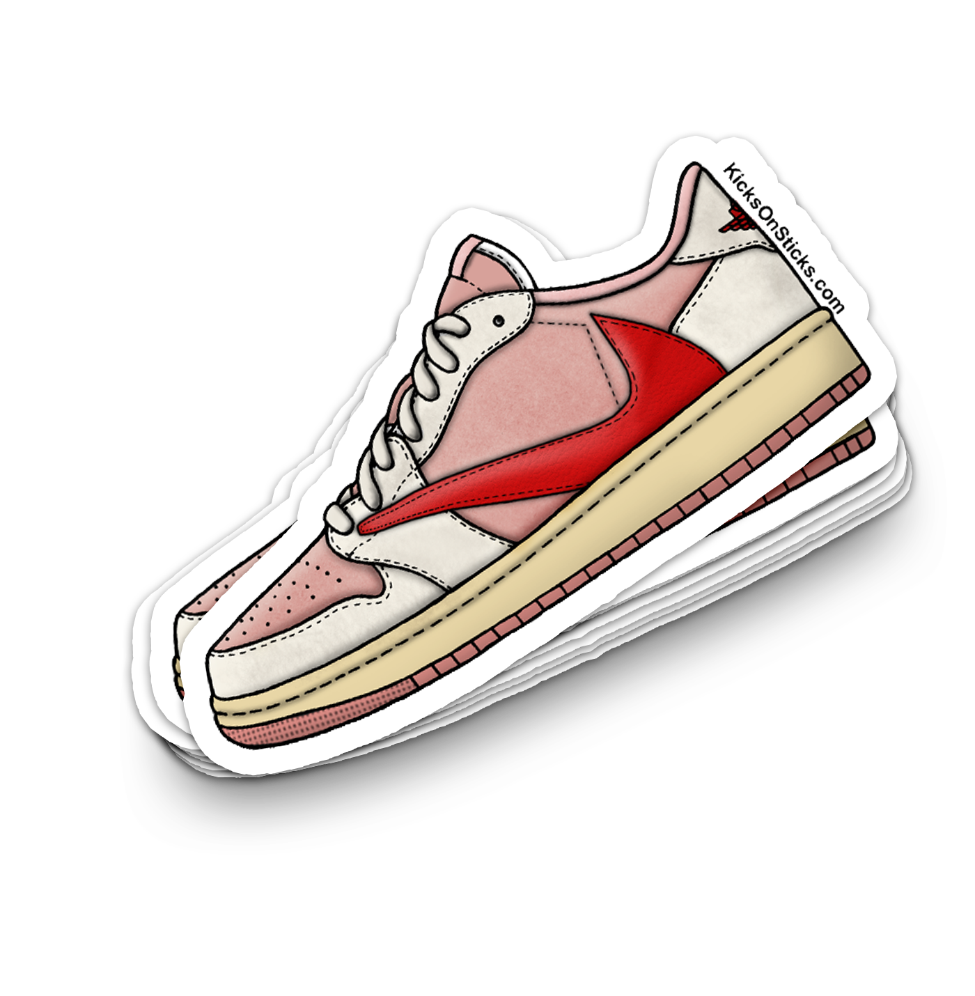 Jordan 1 Low "Tropical Pink" Sneaker Sticker