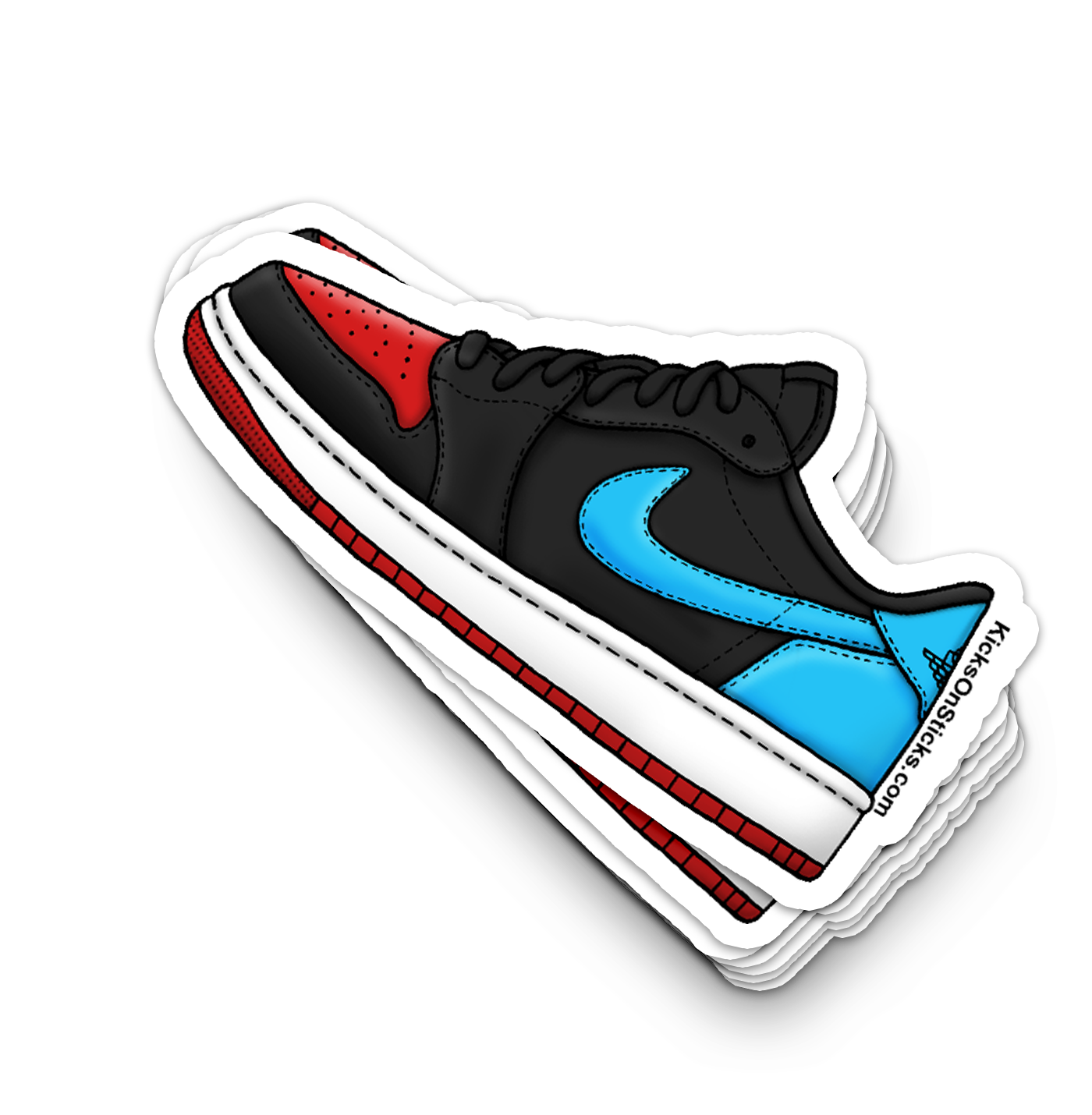Jordan 1 Low "UNC to CHI" Sneaker Sticker