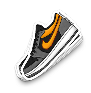 Jordan 1 Low "Vivid Orange Graphite" Sneaker Sticker