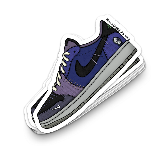 Jordan 1 Low "Voodoo Purple" Sneaker Sticker