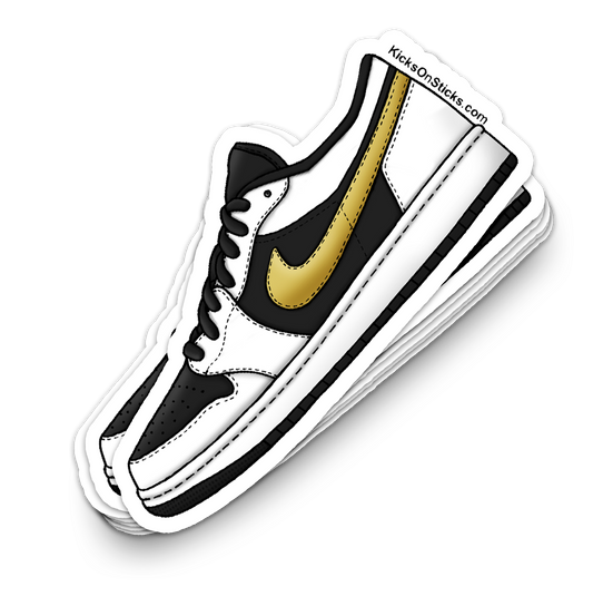 Jordan 1 Low "White Black Metallic Gold" Sneaker Sticker