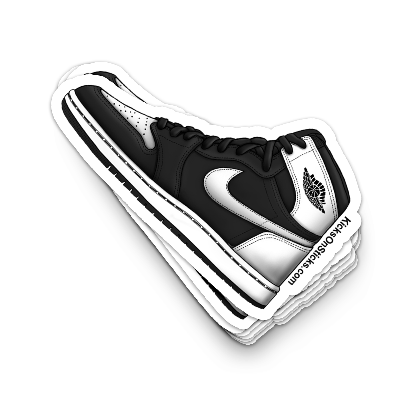 Jordan 1 "Reverse Panda Black White" Sneaker Sticker