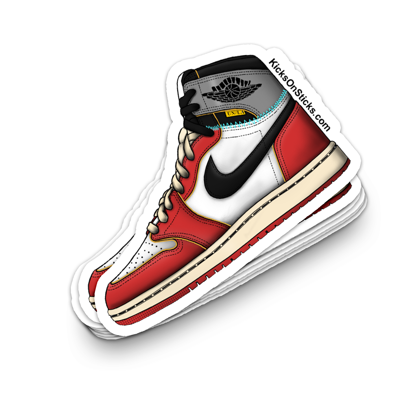 Jordan 1 "Union Chicago Shadow" Sneaker Sticker