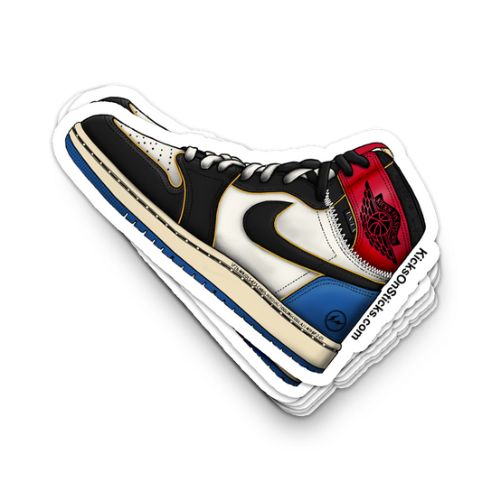 Jordan 1 "Union Fragment Black Varsity Red" Sneaker Sticker