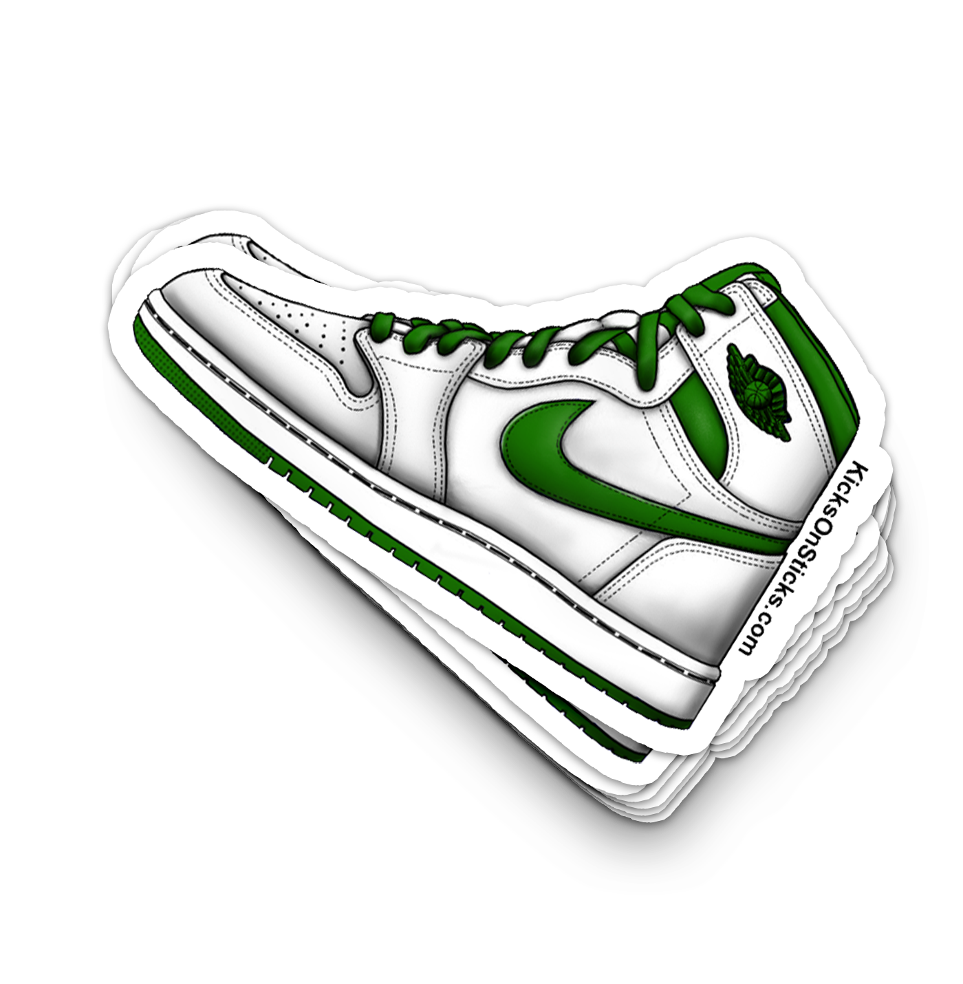 Jordan 1 "White Green" Sneaker Sticker