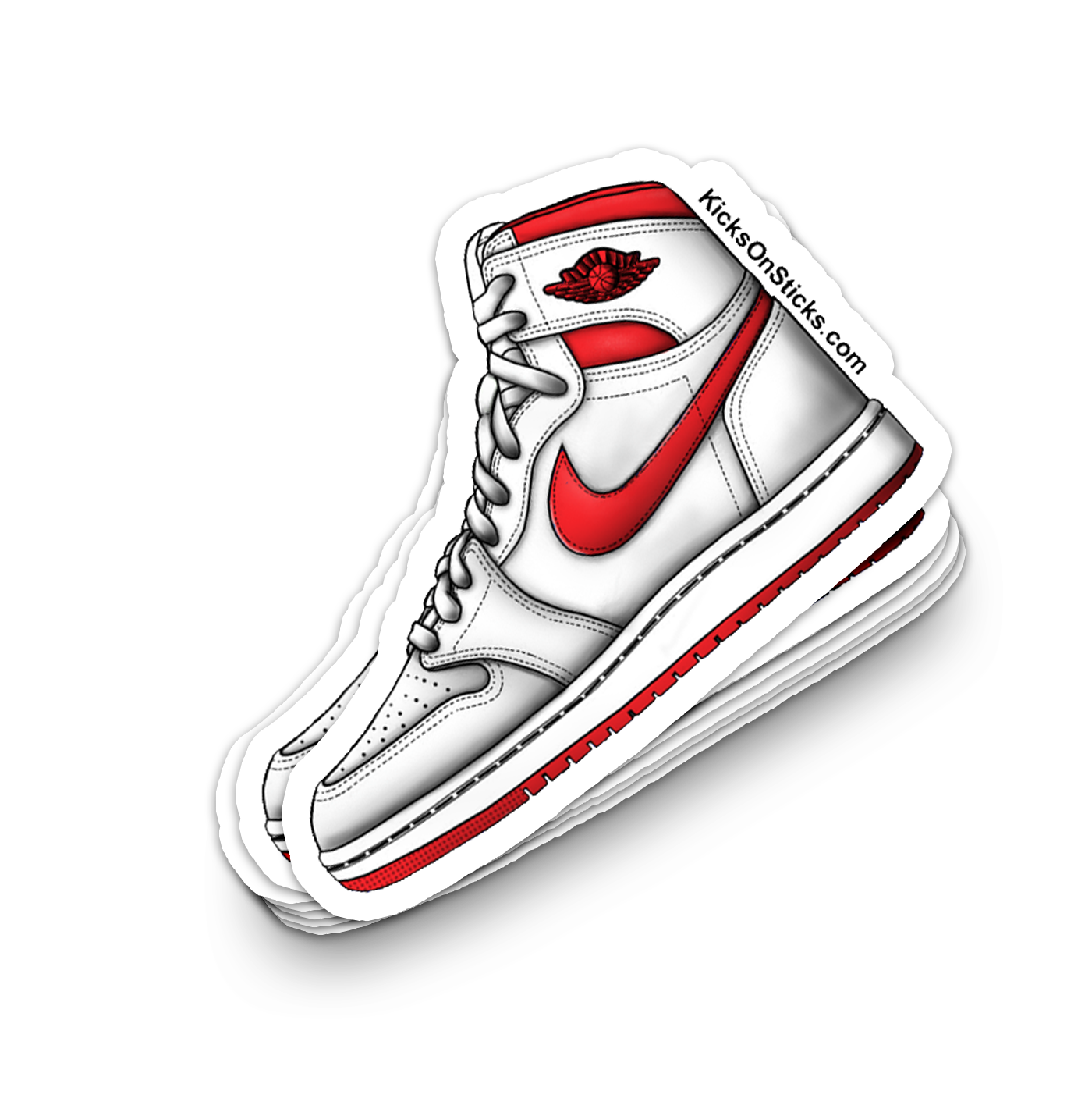 Jordan 1 "White Red" Sneaker Sticker