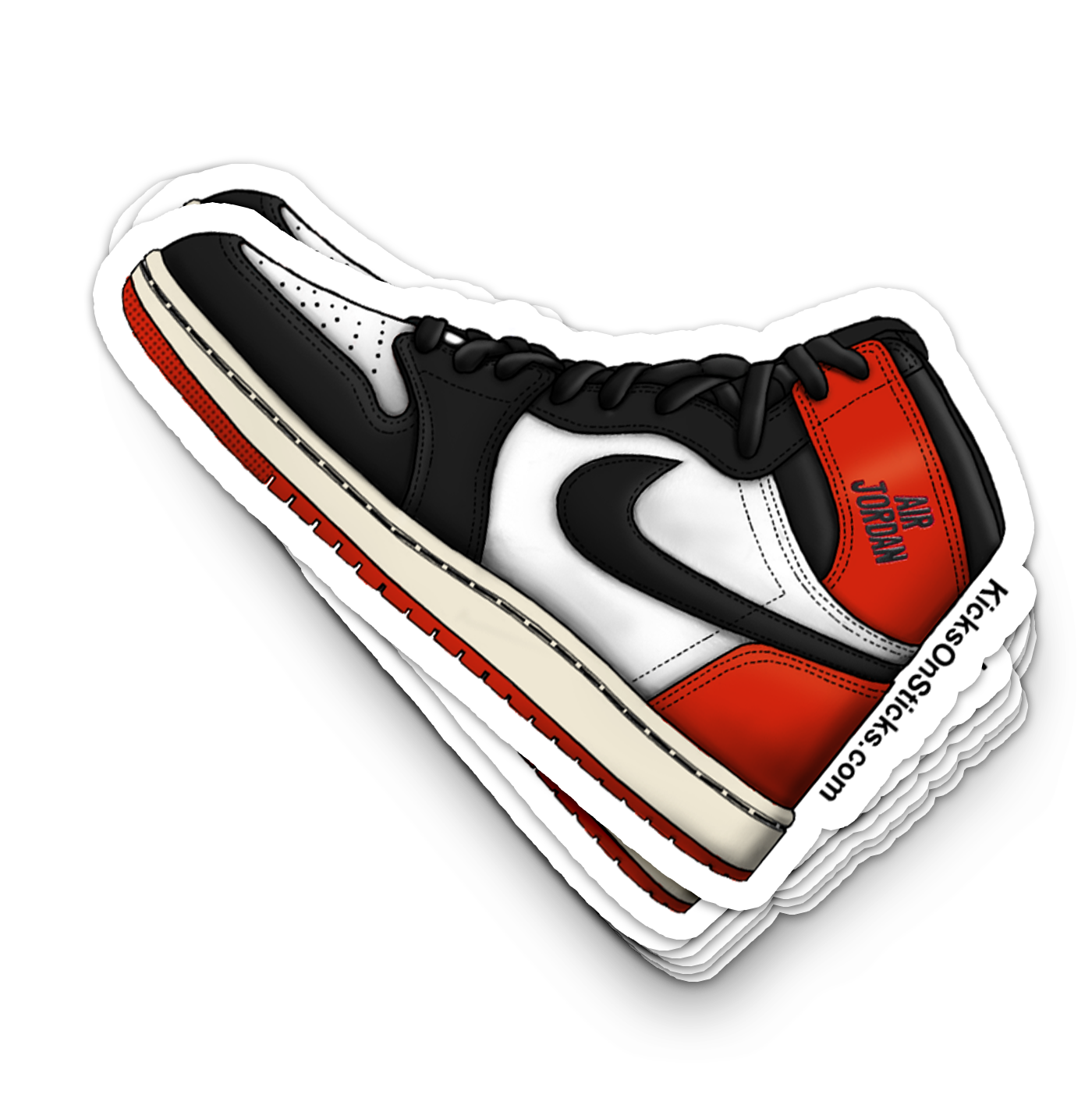Jordan 1 "Black Toe Reimagined" Sneaker Sticker