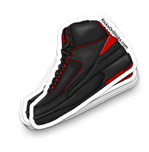 Jordan 2 "Black Red" Sneaker Sticker