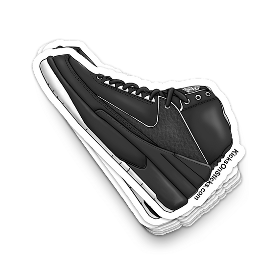 Jordan 2 "Black/White" Sneaker Sticker