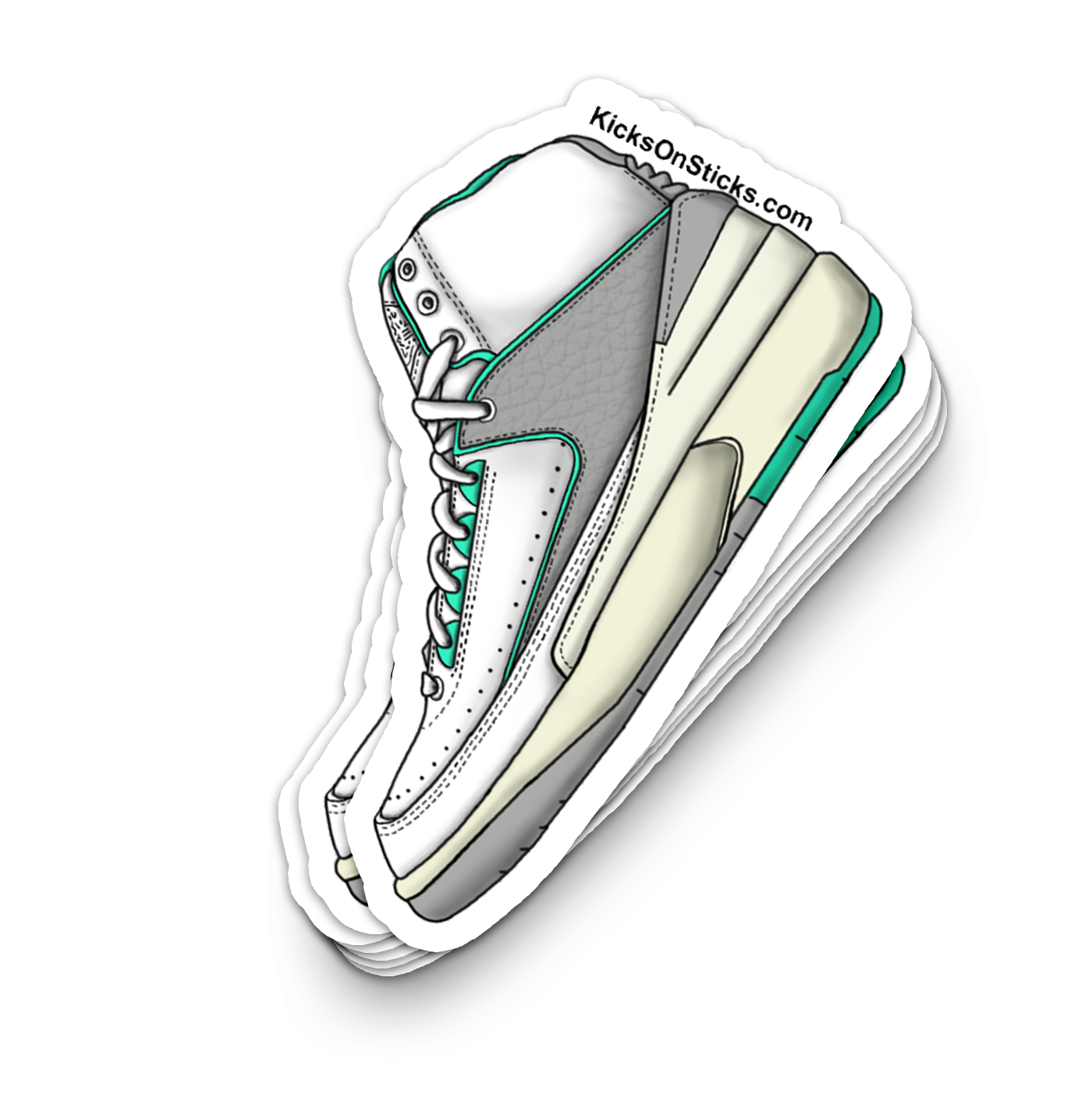 Jordan 2 "Crystal Mint" Sneaker Sticker