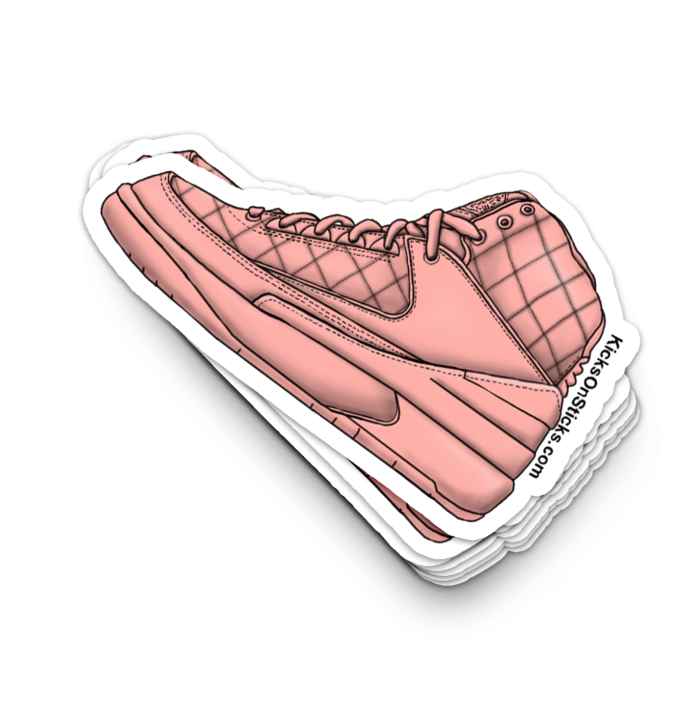 Jordan 2 "Don" Pink Sneaker Sticker