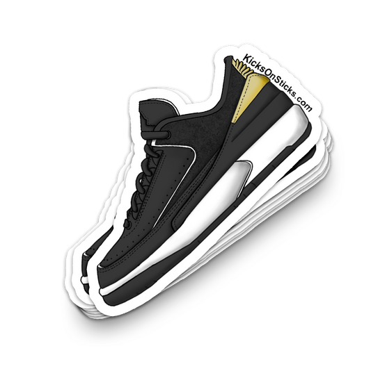 Jordan 2 Low "Black Metallic Gold" Sneaker Sticker