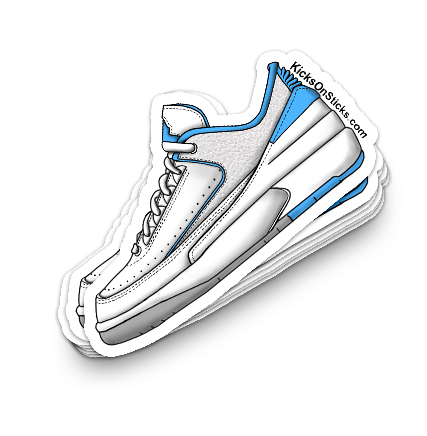 Jordan 2 Low "UNC" Sneaker Sticker
