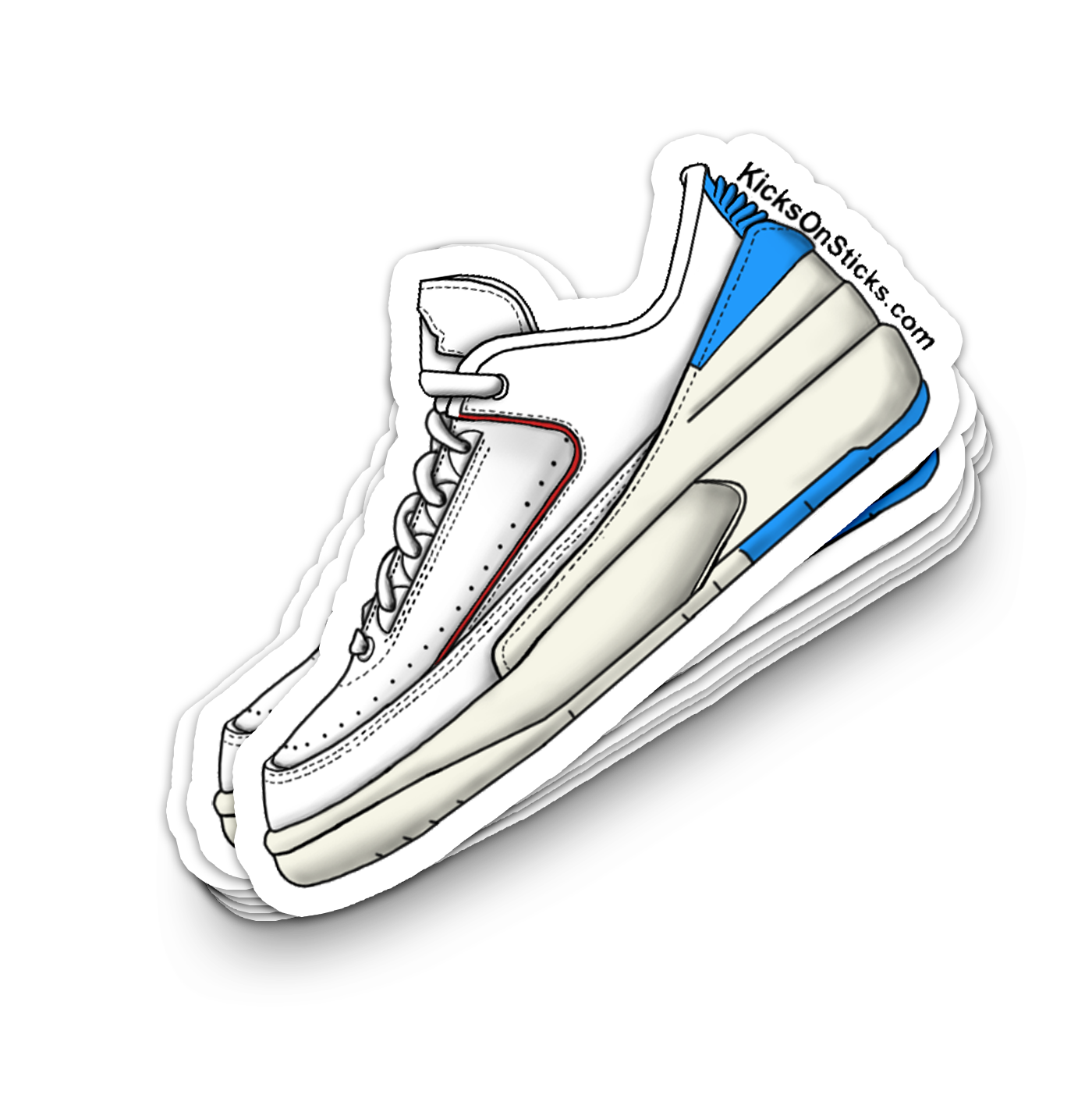 Jordan 2 Low "UNC to CHI" Sneaker Sticker