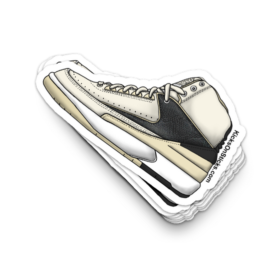 Jordan 2 "Sail Black" Sneaker Sticker