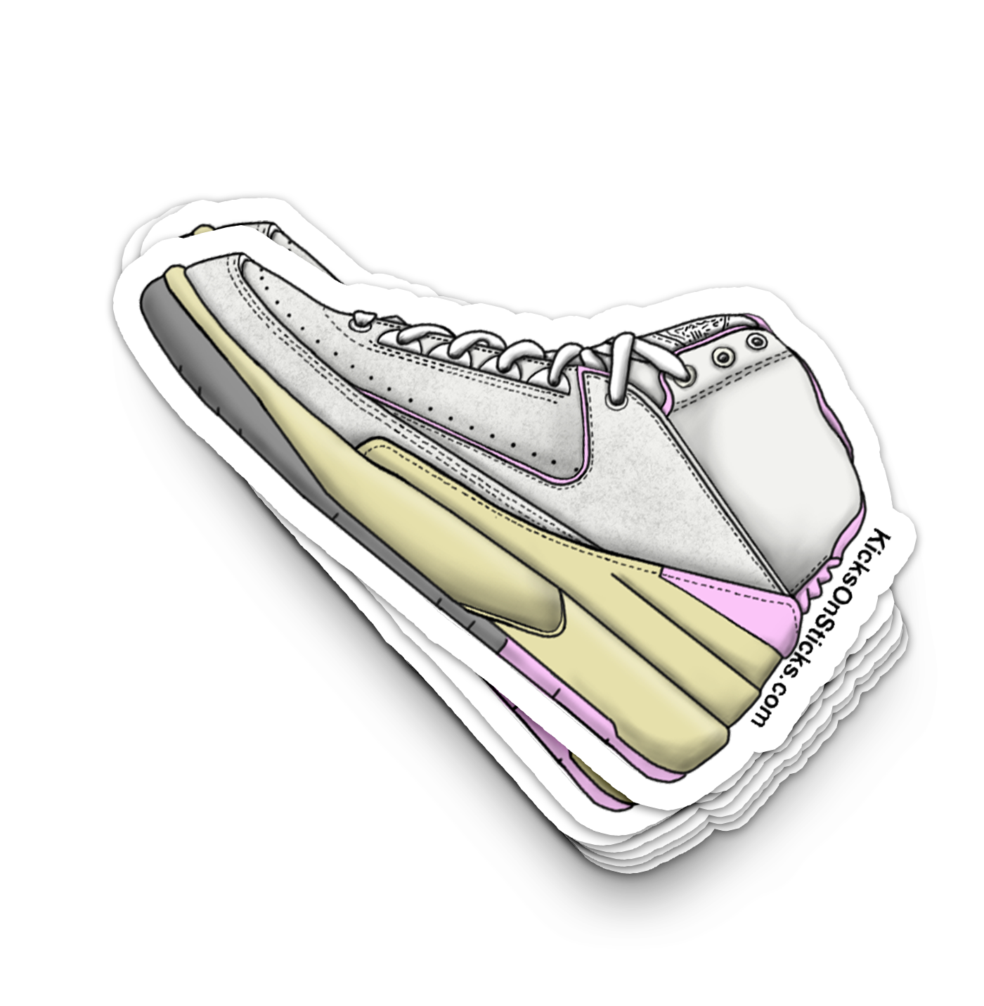 Jordan 2 "Soft Pink" Sneaker Sticker