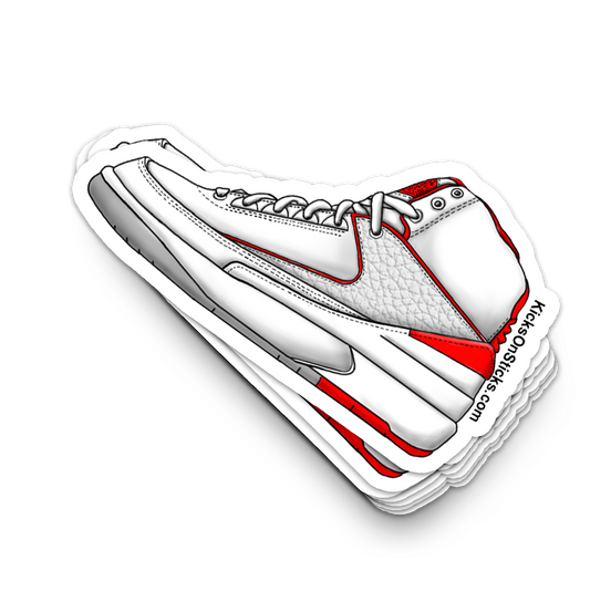 Jordan 2 "White/Red" Sneaker Sticker